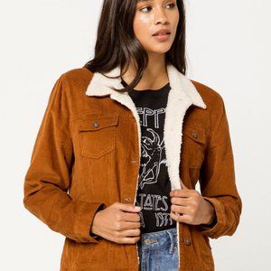Sky and Sparrow Brown Corduroy Sheepskin Jacket
